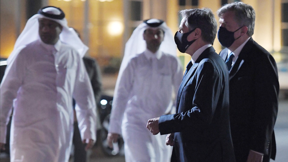 Antony Blinken à son arrivée à Doha.