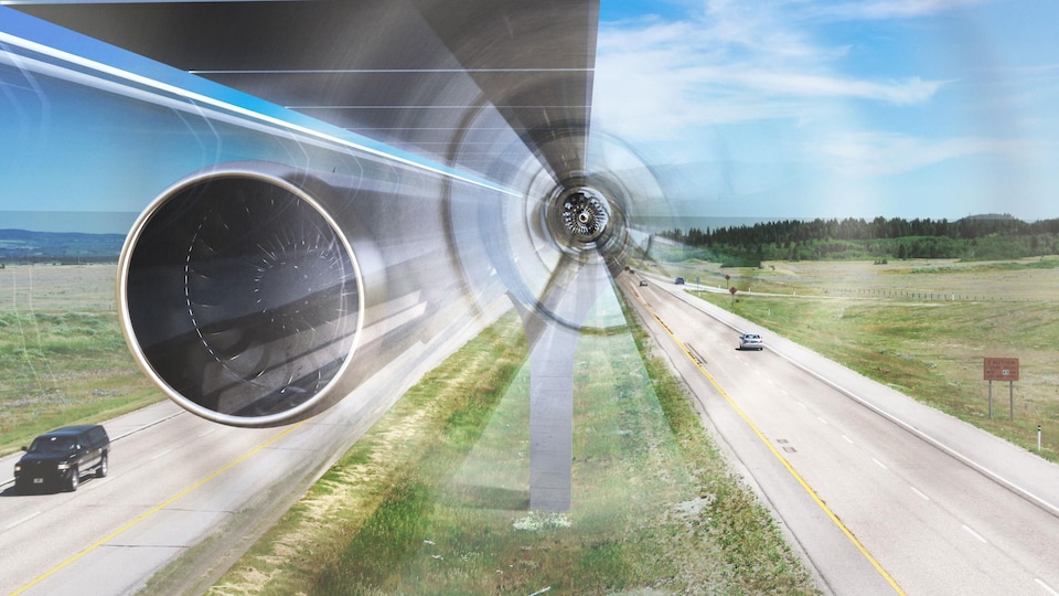 Les capsules de l'Hyperloop voyageraient à une vitesse de plus de 1200 km/h dans des tubes ayant une pression atmosphérique très faible. 