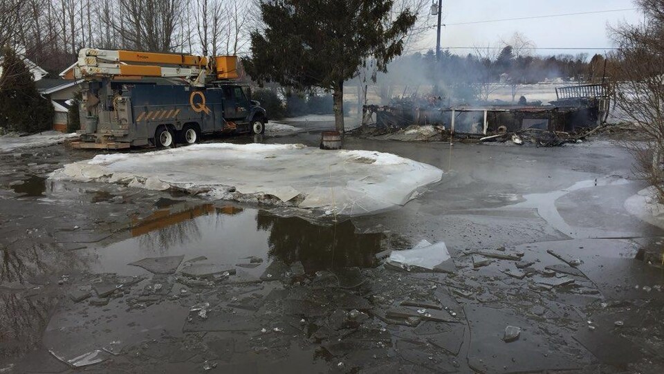 Inondation un résident évacué victime d'un incendie à Drummondville