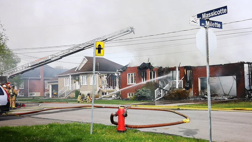 Incendie majeur à Shawinigan | Radio-Canada.ca