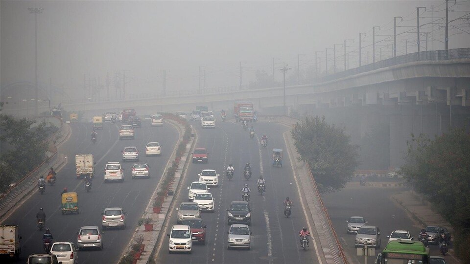 Du smog sur Delhi