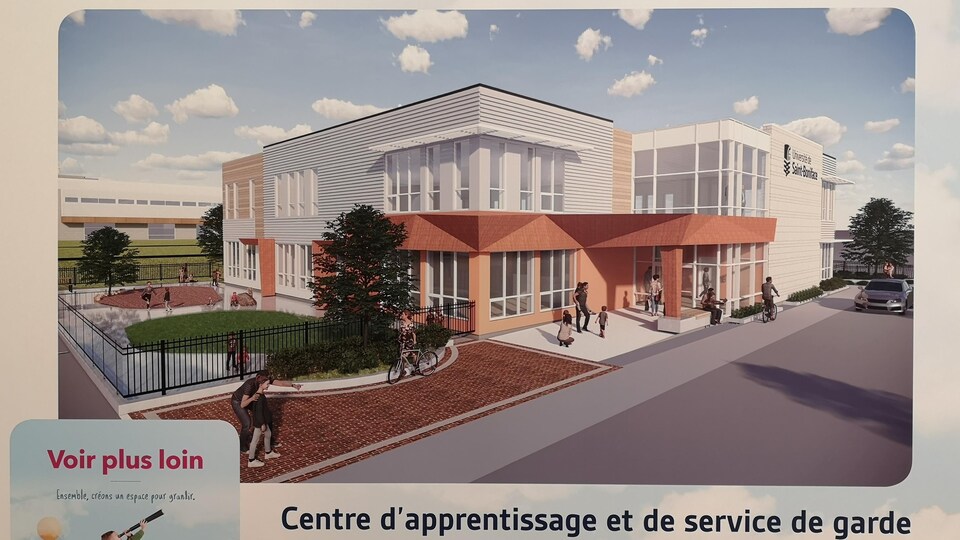 Image d'un bâtiment en maquette.