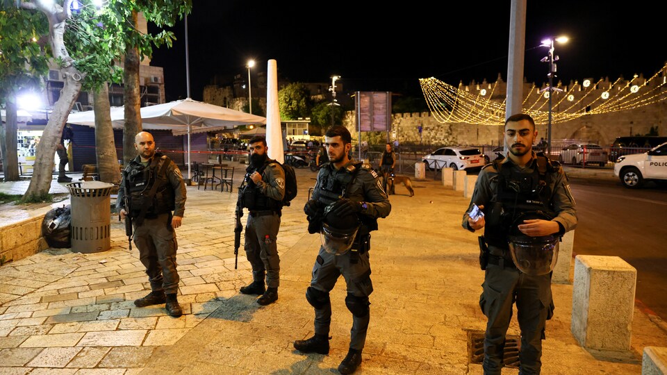 Policiers israéliens en faction.
