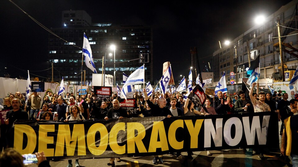  Manifestation contre le gouvernement israélien à Tel-Aviv.