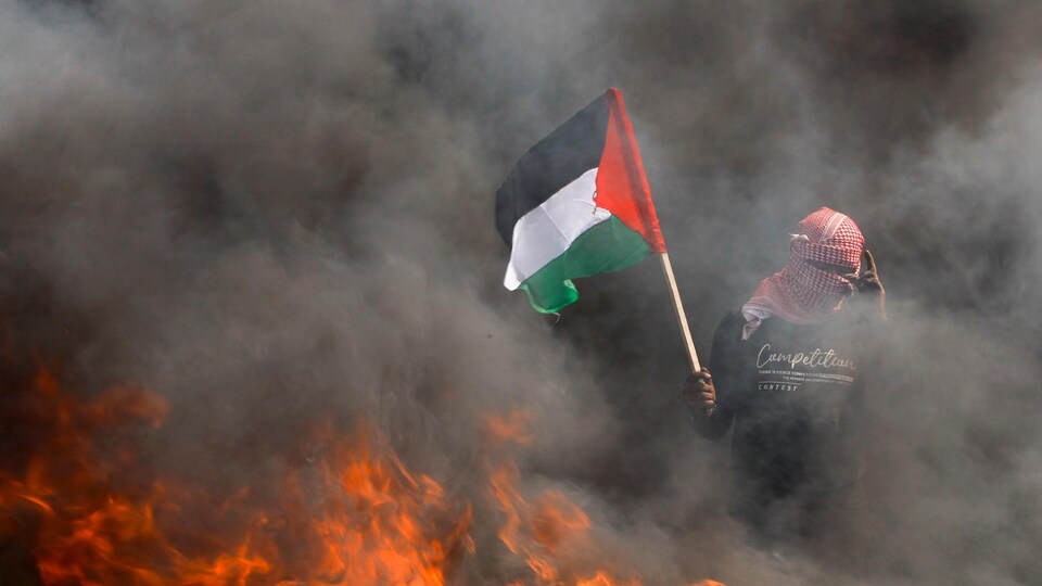 Une manifestation palestinienne à Gaza.