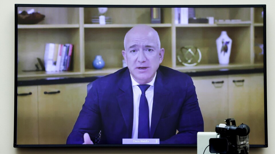 Jeff Bezos, le patron d'Amazon lors de son audition par la commission judiciaire de la Chambre des représentants.