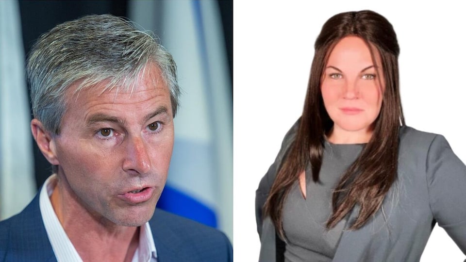 Le chef du Parti progressiste-conservateur de la Nouvelle-Écosse, Tim Houston, et la candidate progressiste-conservatrice Jennifer Ehrenfeld-Poole.