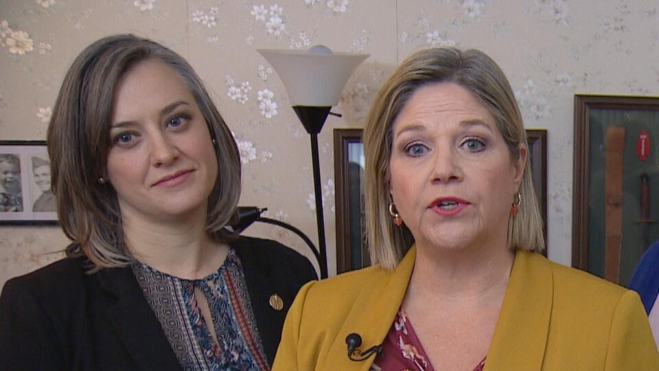 Jennifer French with Andrea Horwath.