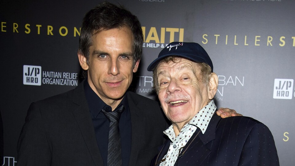 Ben Stiller et Jerry Stiller lors d'un tapis rouge en 2011