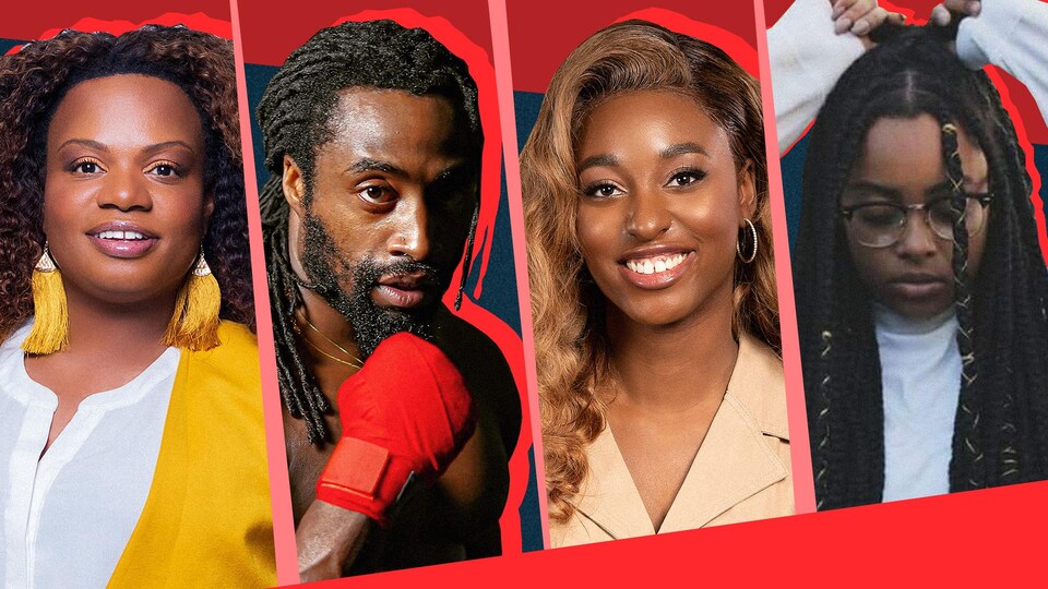 Peggy Civil et ses trois étoiles : Hercule Glaude, Grace Busanga et Moïssa Delatour.
