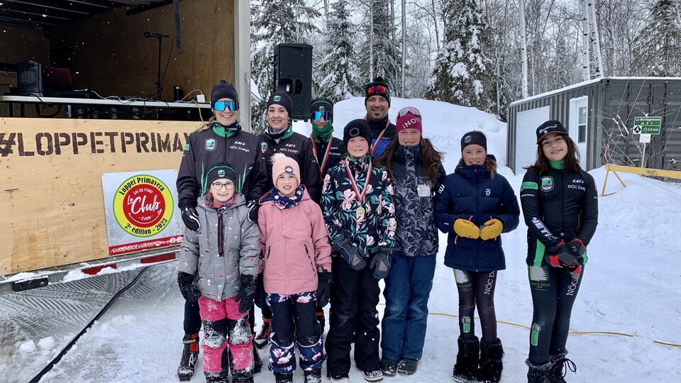 Jill Mongrain est venue participer au Loppet Primavera avec sa famille et des amis