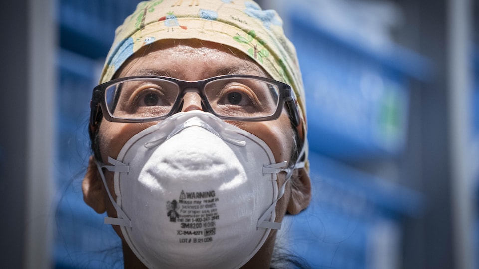 Joanne Liu photographiée dans l’urgence de l’hôpital Sainte-Justine à Montréal, Québec, le 9 janvier 2022.
 