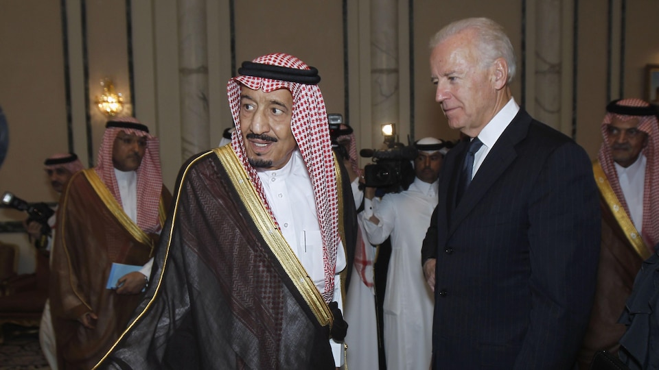 Joe Biden et le roi d'Arabie saoudite, en 2011.