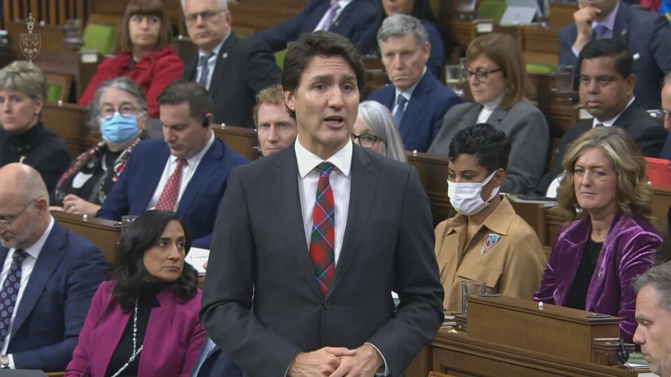 Justin Trudeau à la Chambre des communes, le 14 décembre 2022.