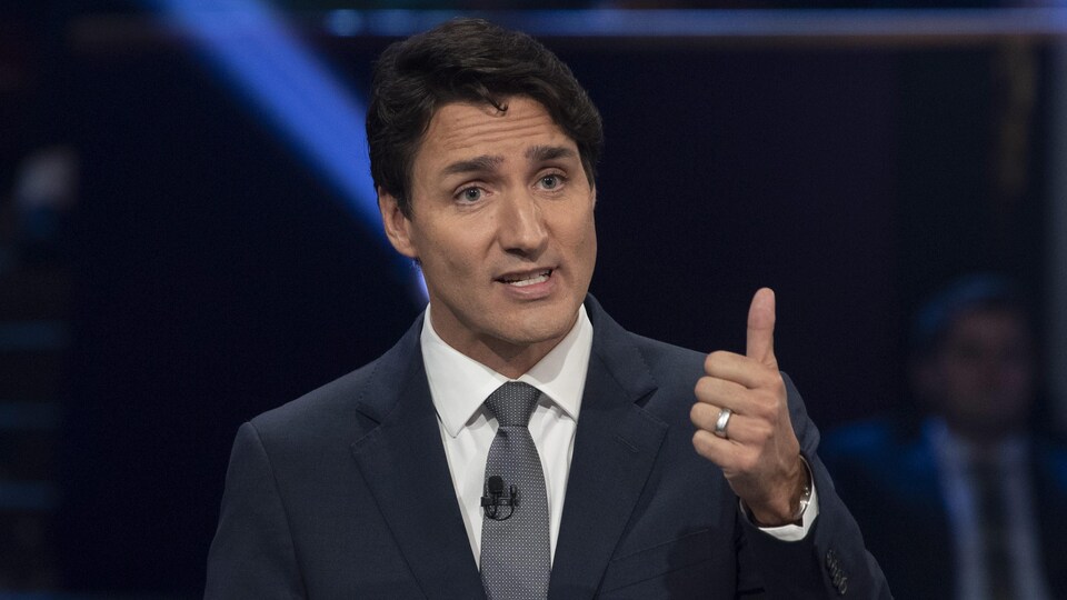 Justin Trudeau lors du débat des chefs en français