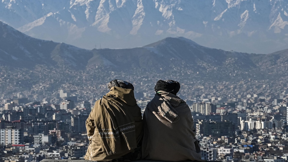 Des talibans à Kaboul.