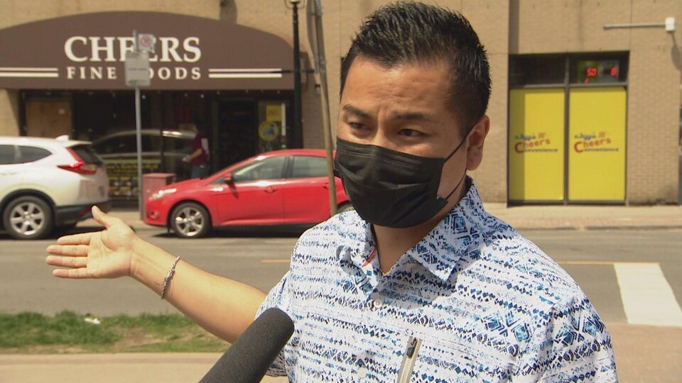 A picture of Karma Tsetar wearing a mask.