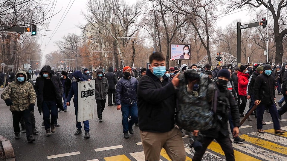 Manifestation au Kazakhstan.