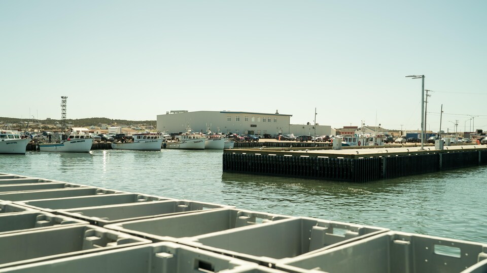 Une usine de transformation de fruits de mer de LA Renaissance des Îles au quai de Grande-Entrée, aux Îles-de-la-Madeleine.