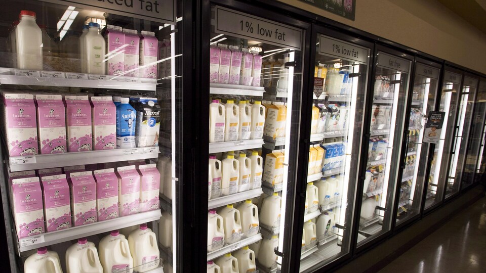 Du lait dans une épicerie de Vancouver