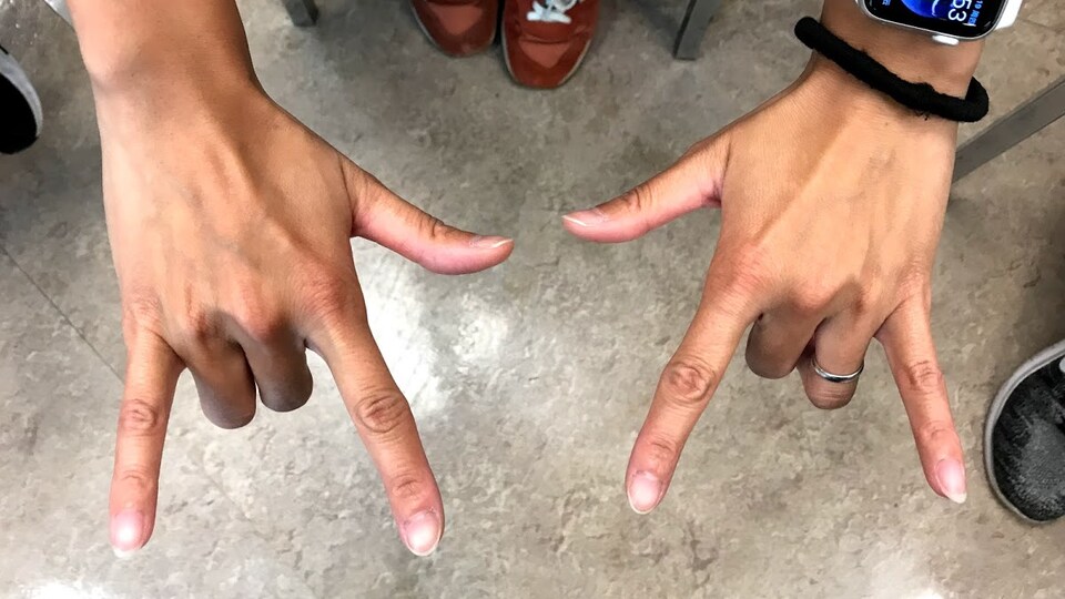 Des mains signent la langue des signes américaine (ASL).