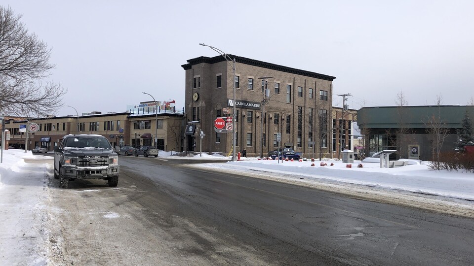 Une portion du centre-ville d'Alma. 