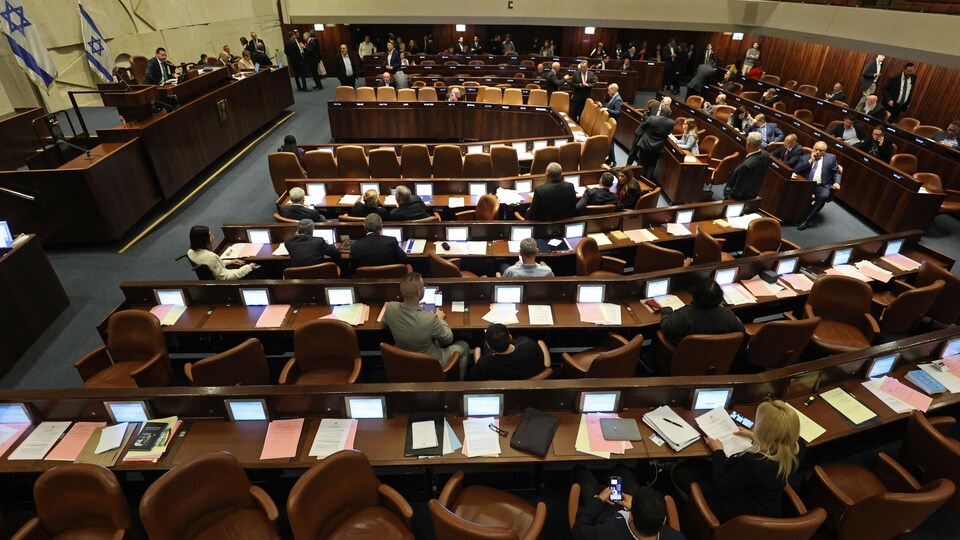 L'intérieur du parlement israélien.