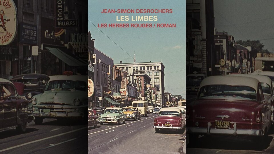 Une rue de Montréal avec des voitures dans les années 60 ou 70.