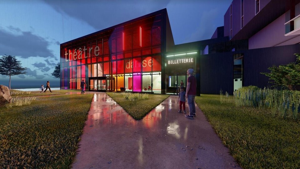 Croquis de la future salle intermédiaire de Sherbrooke.