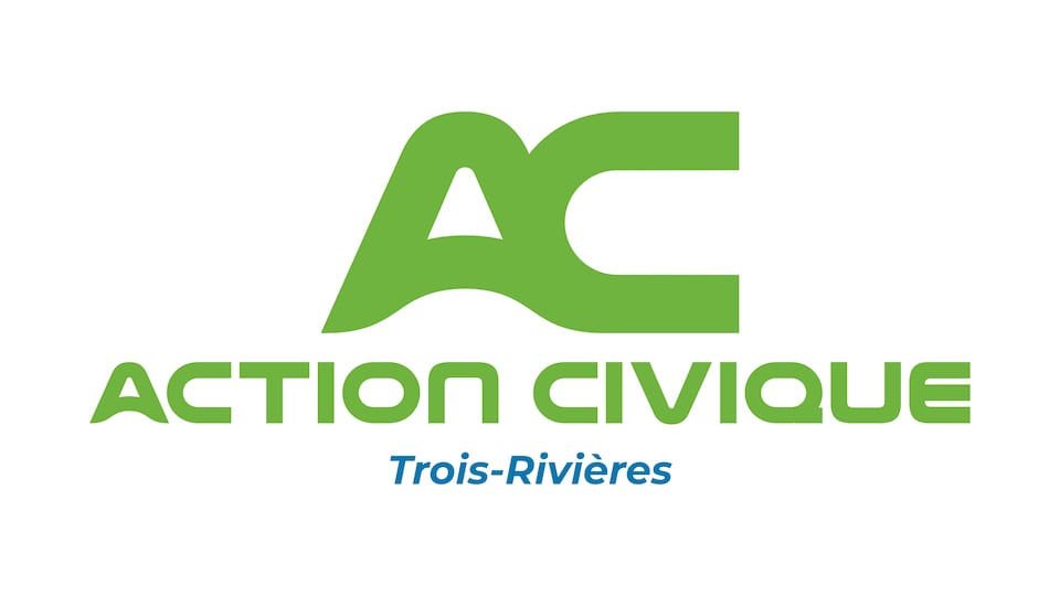 Les lettres AC et les mots Action civique Trois-Rivières qui forment le logo du parti.