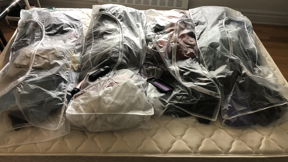 The bags protect the clothes.