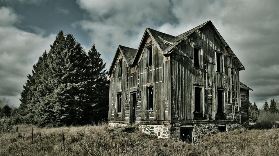Une maison abandonnée dans les environs de Sault-Sainte-Marie.