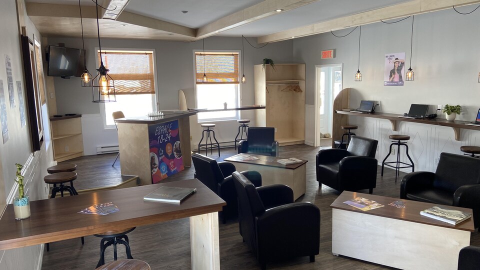 Le nouvel espace pour les jeunes adultes de la Maison des jeunes de Rivière-au-Renard.