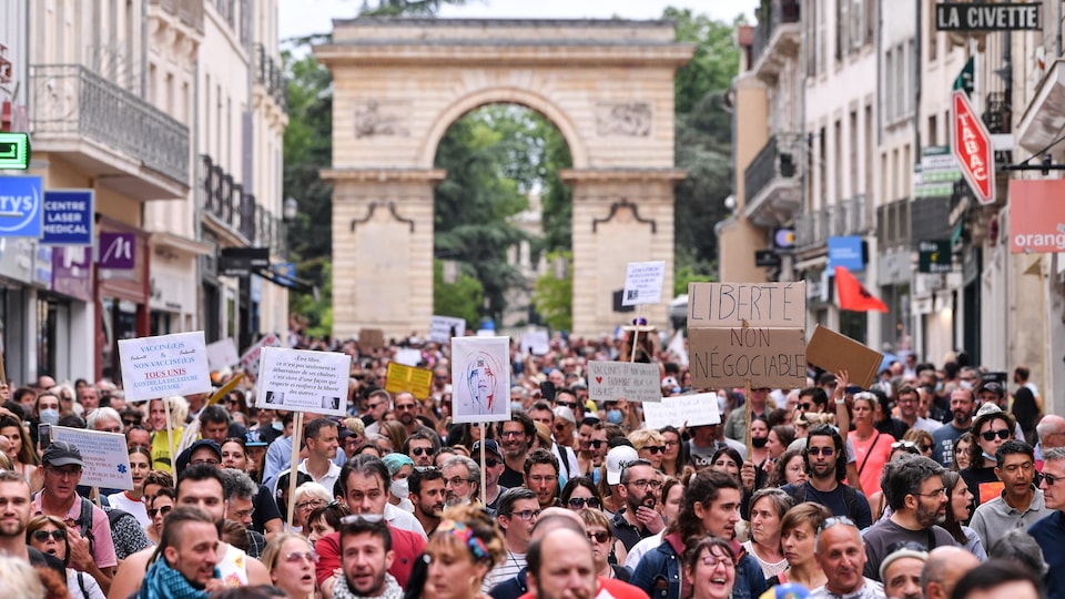 Des manifestants à Dijon.