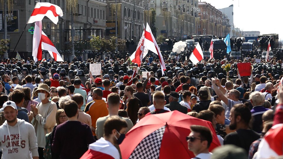 Manifestation à Minsk.