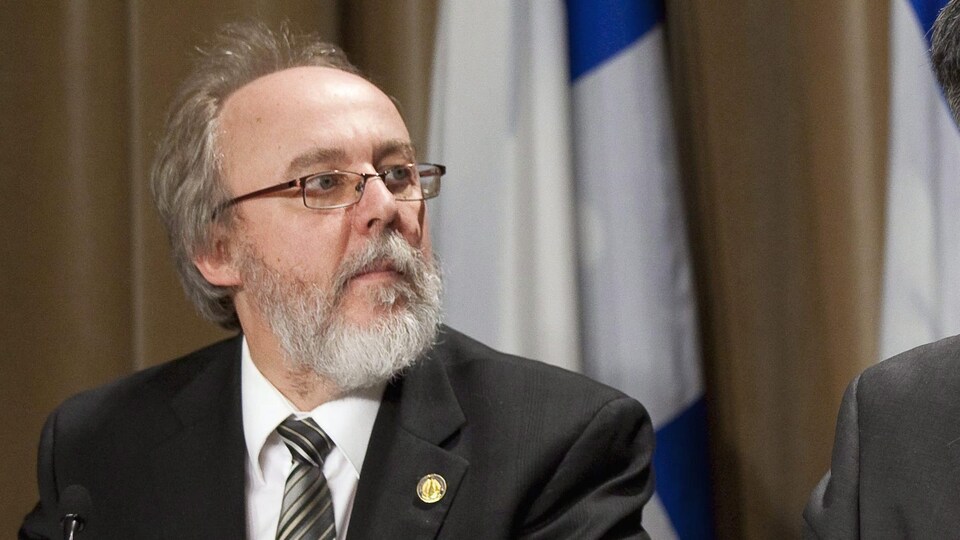 Marc Picard en conférence de presse.