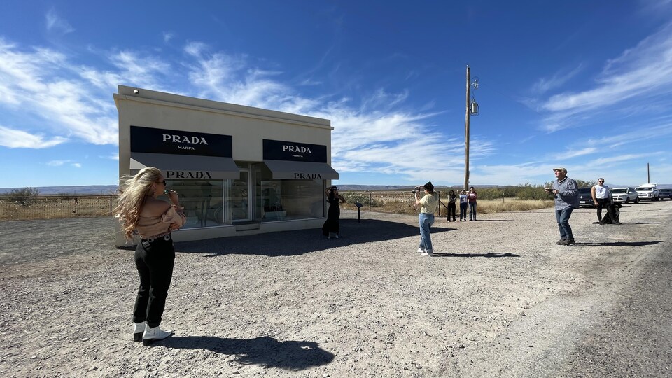 A fake shop on a deserted road