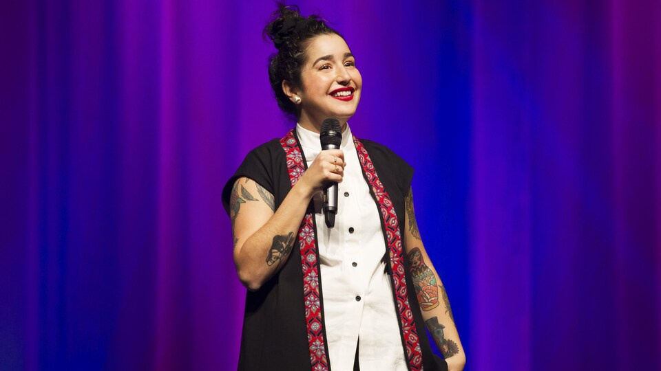 Mariana Mazza sur scène.