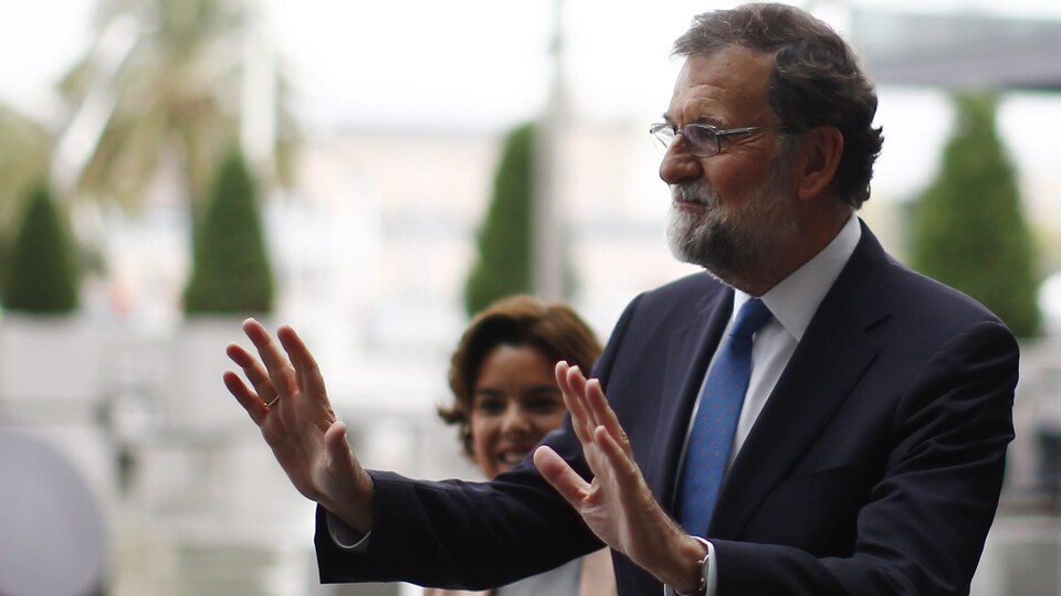 Le premier ministre de l’Espagne, Mariano Rajoy, avant une rencontre à Barcelone, vendredi le 15 septembre 2017
