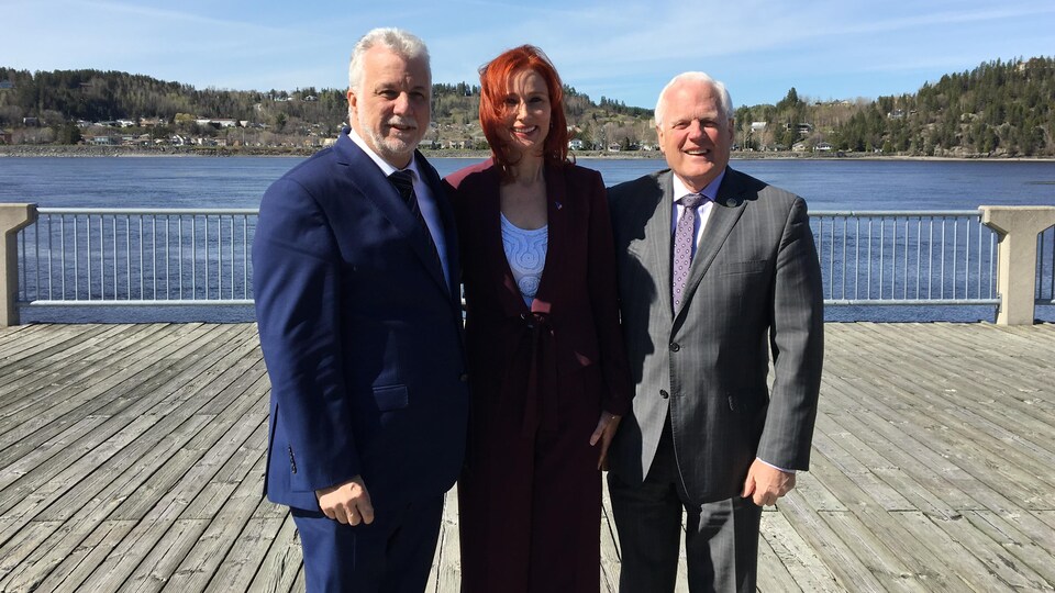 Philippe Couillard, Marie-Josée Morency et Serge Simard