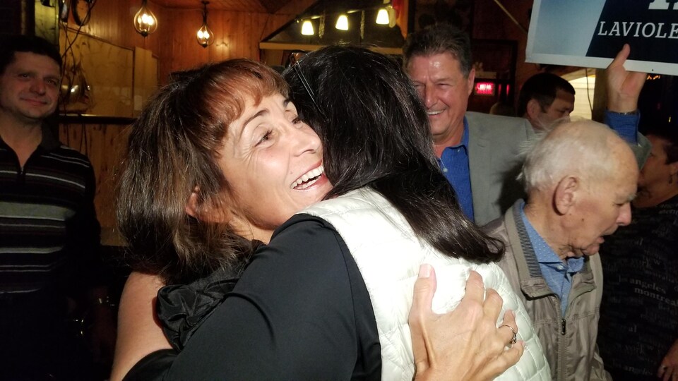 Marie-Louise Tardif à Shawinigan, le soir des élections