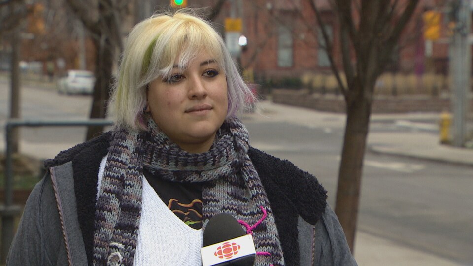 Mars Delgado in a camera interview with Radio-Canada.