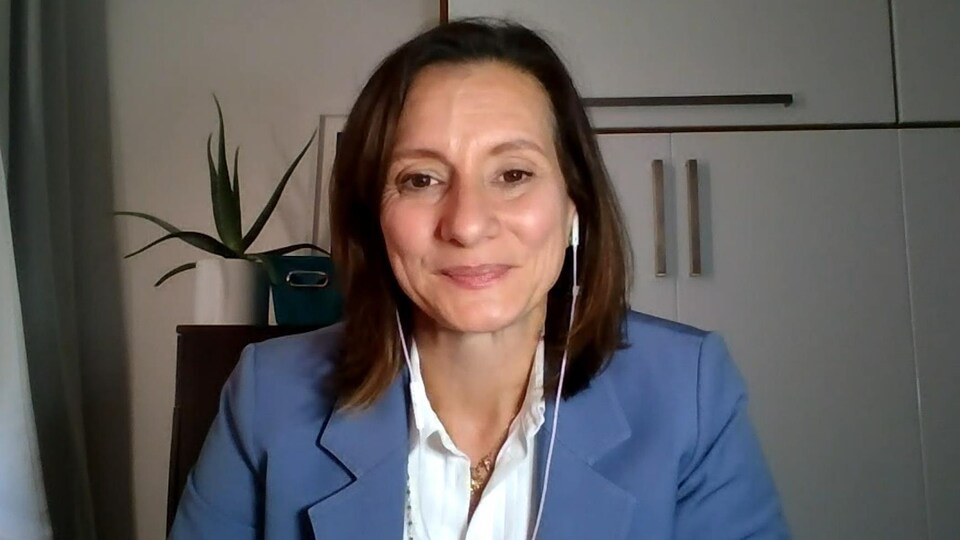 Maud Cohen en entrevue via le logiciel Skype.