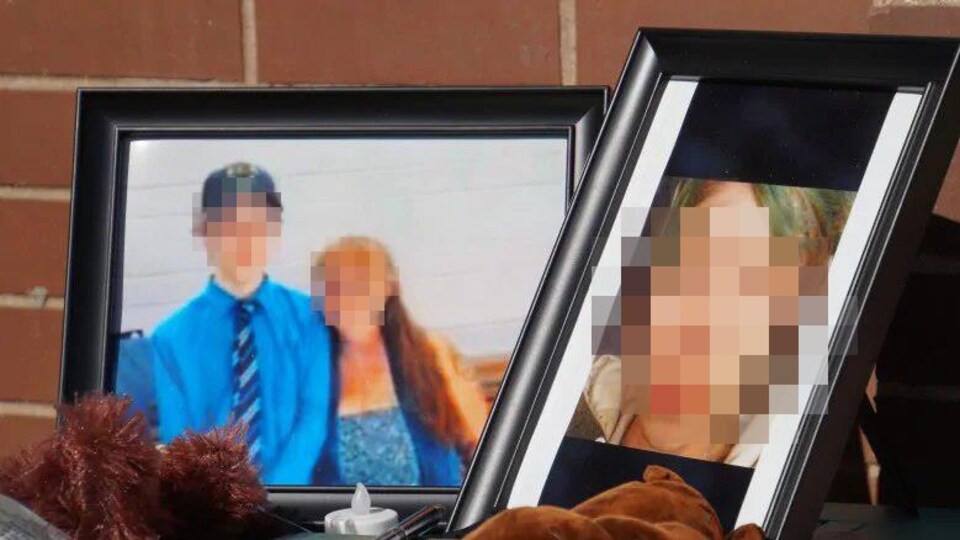 Des photos ont été pixellisées pour protéger l'identité de la victime.