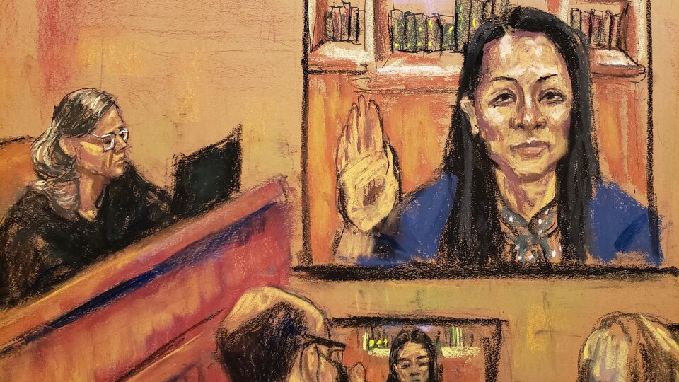 Croquis de l'audience à New York.
