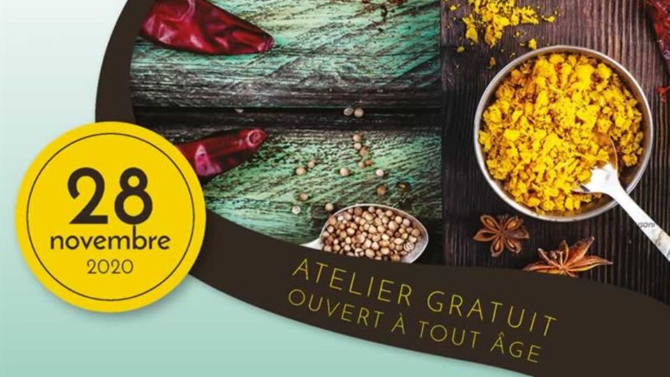 L'affiche de l'atelier sur les mets internationaux de Gravelbourg