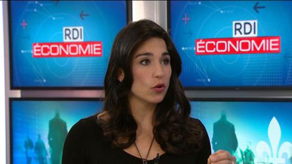 Mia Homsy sur le plateau télé de RDI économie