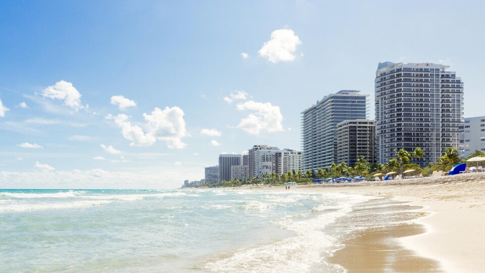 Une plage de Miami.