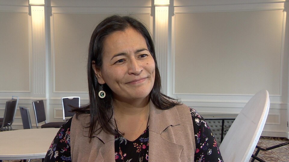 Michèle Audette en entrevue à Saskatoon.