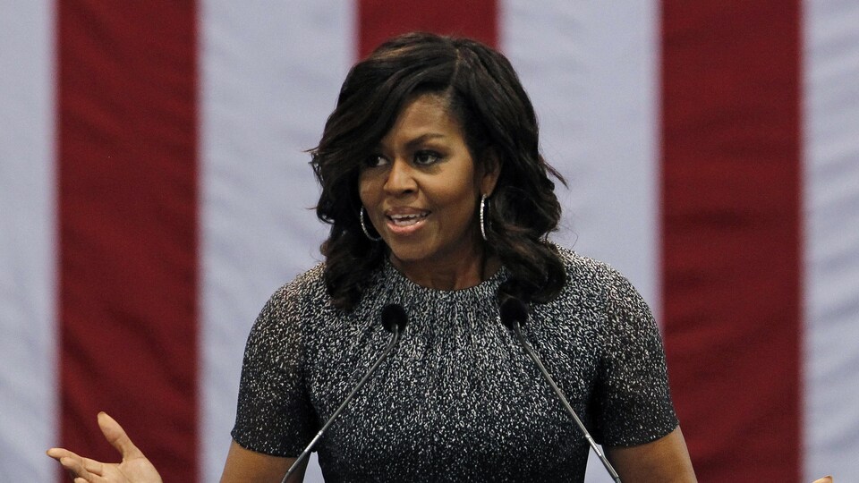 Michelle Obama prononçant un discours à Phoenix, en Arizona, en octobre 2016.